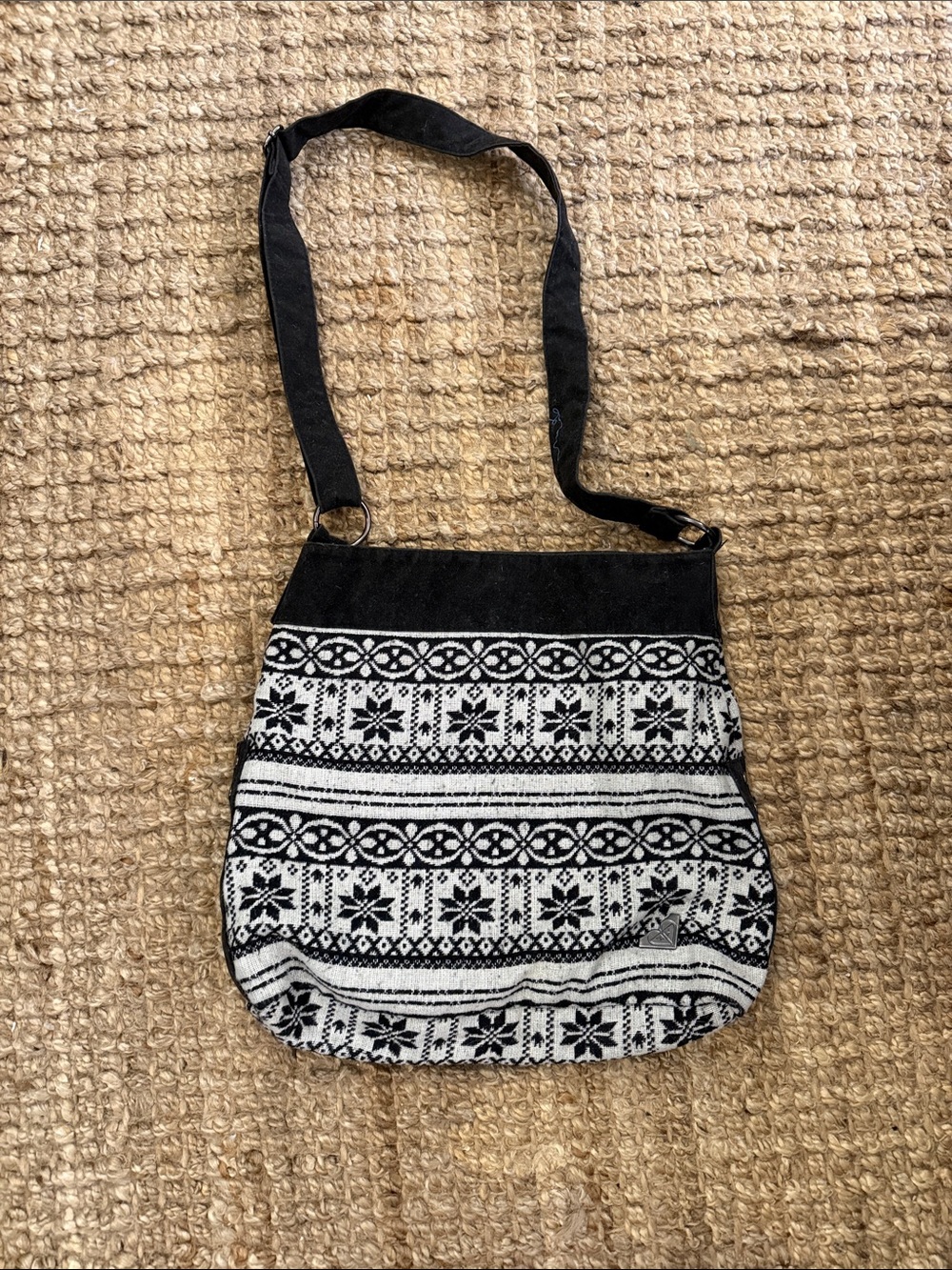 Vintage Roxy Patterned Crossbody Bag